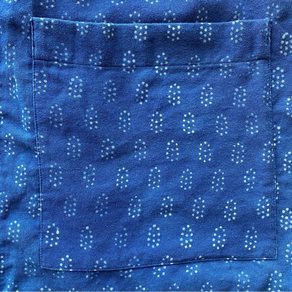 XL Eileen Fisher Kimono Jacket Block Printed Denim Organic Cotton - Picture 10 of 14